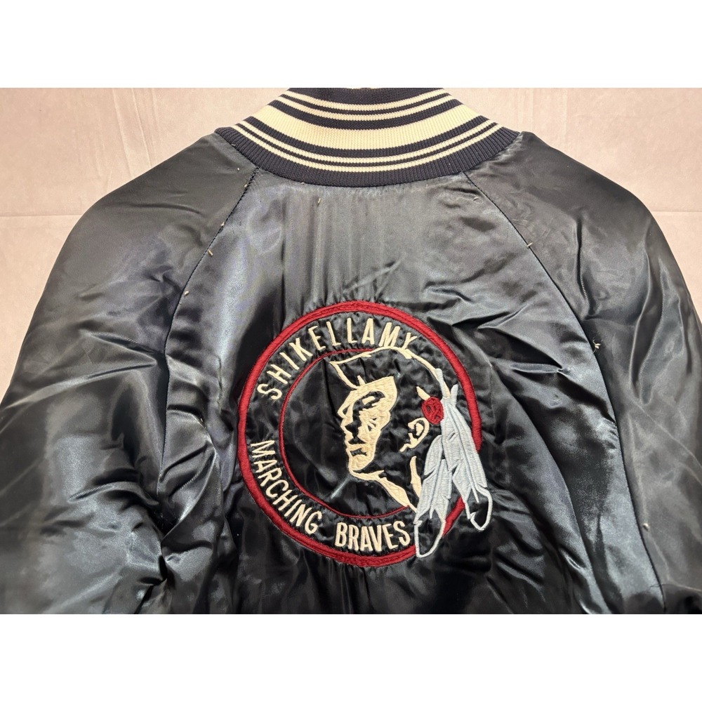 Varsity Vintage Jacket High School Marching Band Medium Shikellamy Braves Nylon